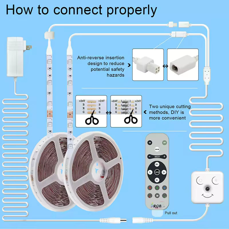 MAVENIC LED Strip Light 49ft/15m