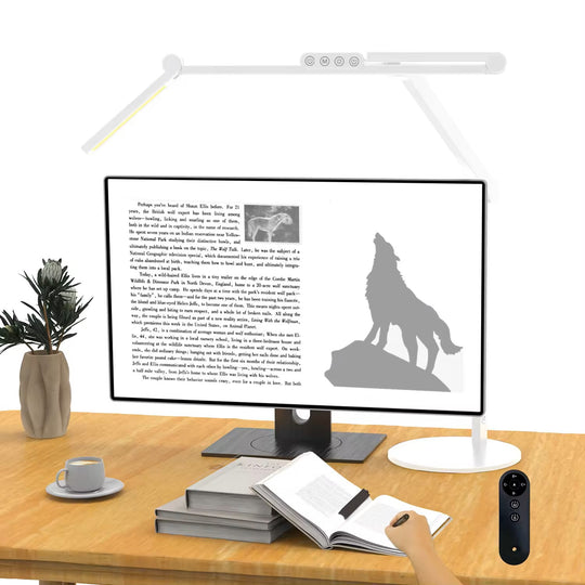 FEDIRAL LED Desk Lamp With Remote Control Round Base